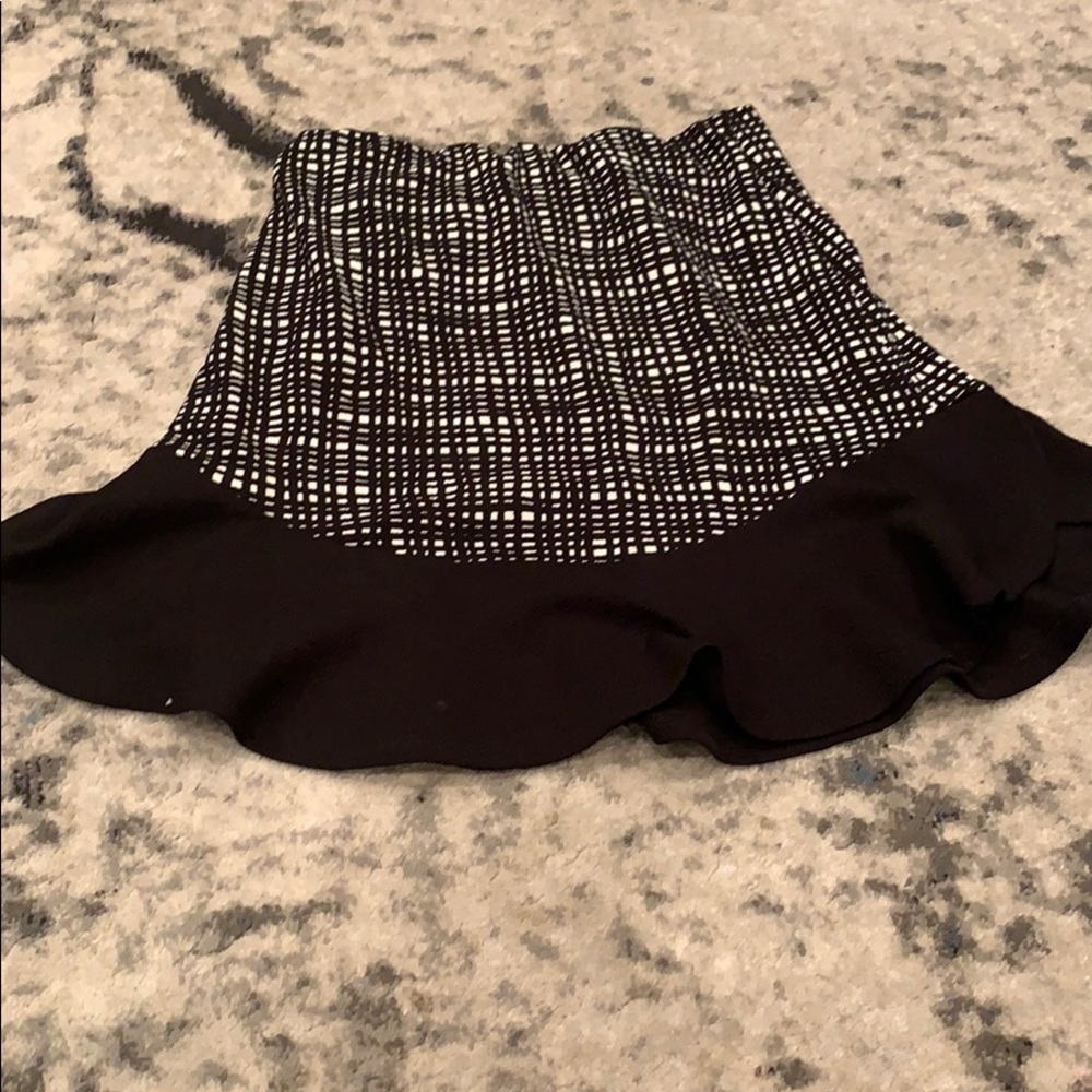 Black and White Mini Skirt